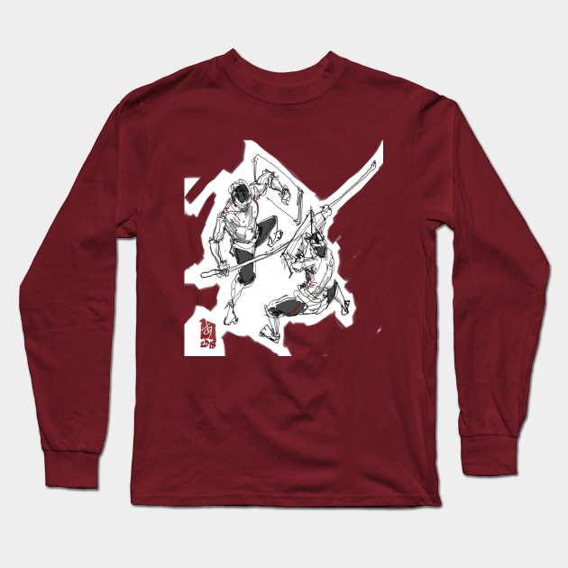 lombok stick fighting Long Sleeve T-Shirt by GALACTICA 370